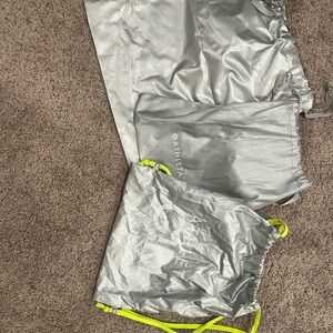 Athleta Silver Drawstring Bags